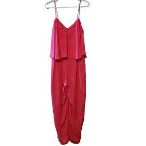 ASOS DESIGN tall double layer cami‎ peg jumpsuit pink size 6T New with tags
